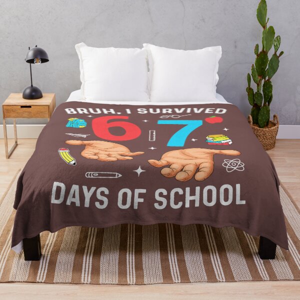 Item preview, Camiseta divertida con el meme "Sobreviví a 67 días de escuela" de Bruh I Survived 67 Days of School (Seis o siete manos) designed and sold by WeberLilydade.