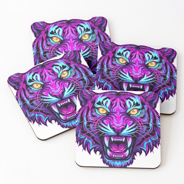 Item preview, Neon Cyberpunk Roaring Tiger designed and sold by Hyperfocus Press.