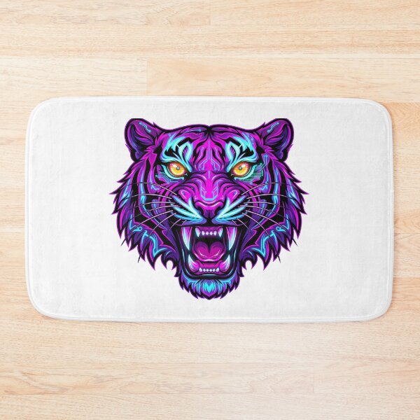 Item preview, Neon Cyberpunk Roaring Tiger designed and sold by Hyperfocus Press.
