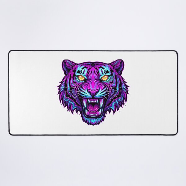 Item preview, Neon Cyberpunk Roaring Tiger designed and sold by Hyperfocus Press.
