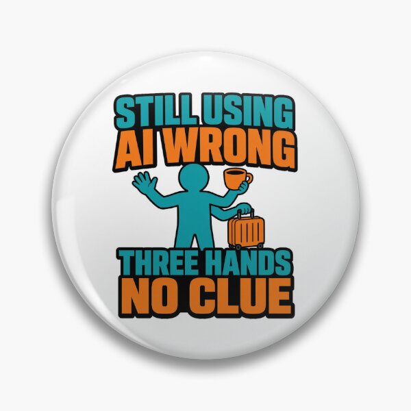 Item preview, Still Using AI Wrong Three Hands No Clue Funny Artificial Intelligence Humor designed and sold by MirengLab.