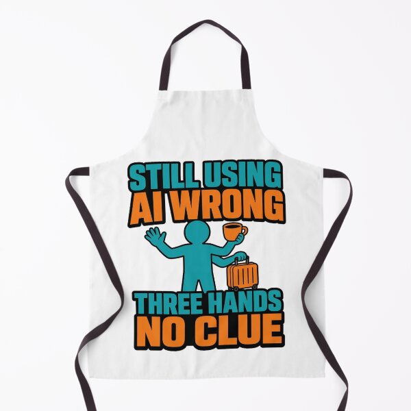 Item preview, Still Using AI Wrong Three Hands No Clue Funny Artificial Intelligence Humor designed and sold by MirengLab.