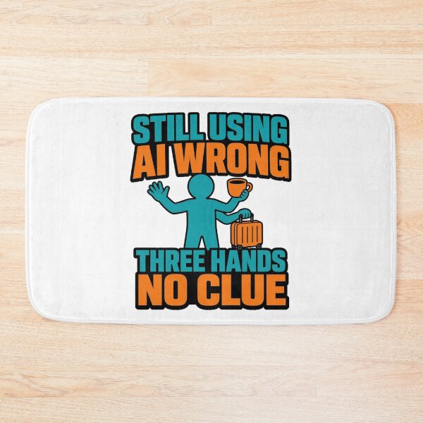 Item preview, Still Using AI Wrong Three Hands No Clue Funny Artificial Intelligence Humor designed and sold by MirengLab.
