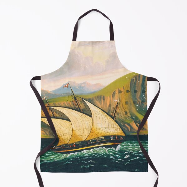 Item preview, Felucca off the Rock of Gibraltar Morocco North Africa nautical sailing seascape by Thomas Chambers designed and sold by Jéanpaul Ferro.
