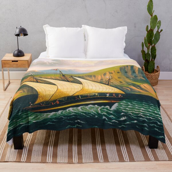 Item preview, Felucca off the Rock of Gibraltar Morocco North Africa nautical sailing seascape by Thomas Chambers designed and sold by Jéanpaul Ferro.