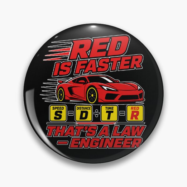 Item preview, Red Is Faster Thats A Law Engineer Funny Car Physics Sports Car designed and sold by MirengLab.