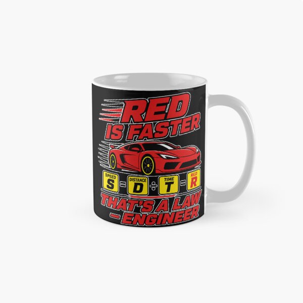 Item preview, Red Is Faster Thats A Law Engineer Funny Car Physics Sports Car designed and sold by MirengLab.
