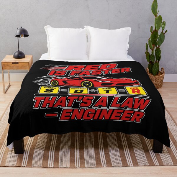 Item preview, Red Is Faster Thats A Law Engineer Funny Car Physics Sports Car designed and sold by MirengLab.