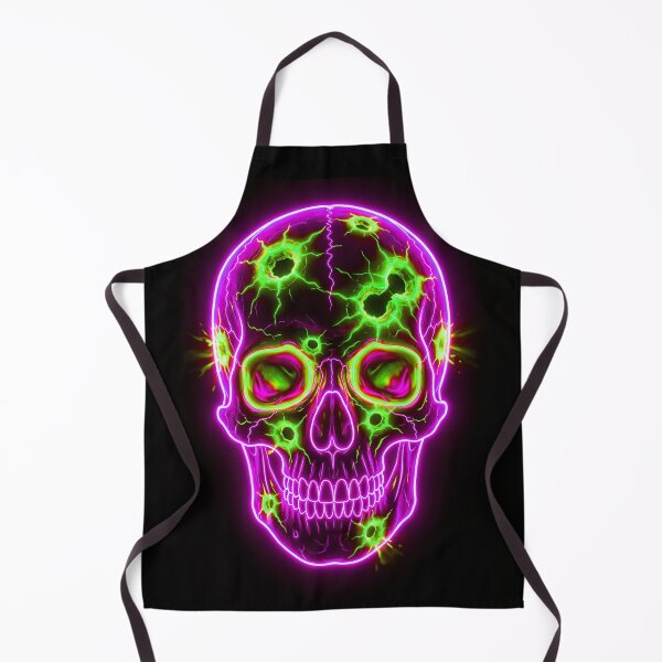 Item preview, PINK NEON SKULL WITH BULLET HOLES designed and sold by NOIMION DIGITAL ART.