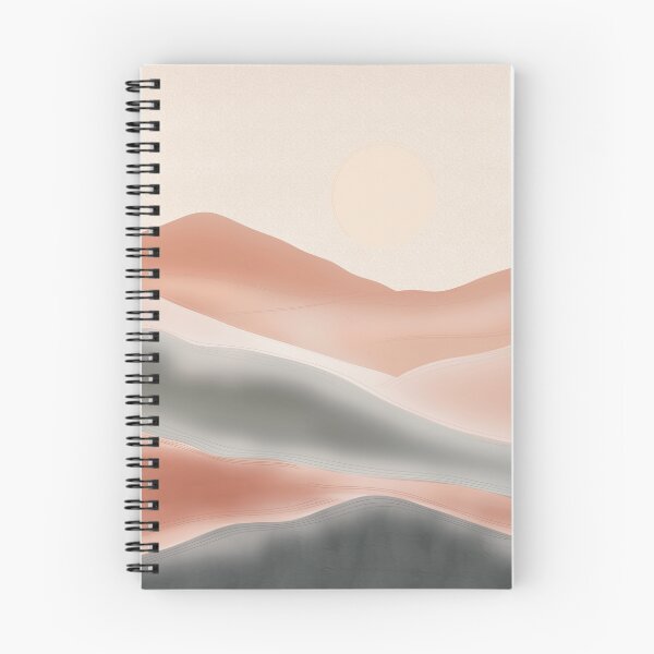 Item preview, Soft Terracotta Mountain Sunset - Minimal Boho Landscape Art designed and sold by ByBiancaArt.