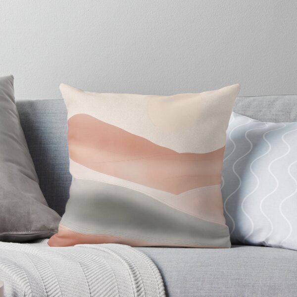 Item preview, Soft Terracotta Mountain Sunset - Minimal Boho Landscape Art designed and sold by ByBiancaArt.