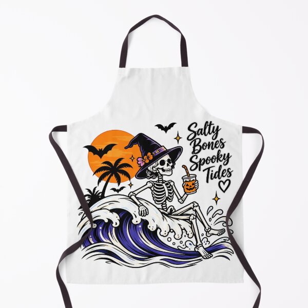 Item preview, Saltwater Spooks Skeleton Beach Halloween Couple Ocean Design designed and sold by Dreamy Ocean Art.