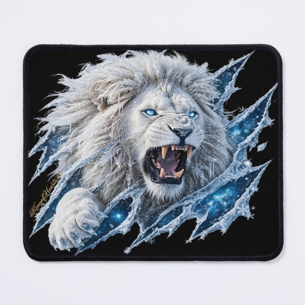 Item preview, Arctic Frost Lion Crown Rift - Icy Cosmic King Art designed and sold by KingofHearts25.