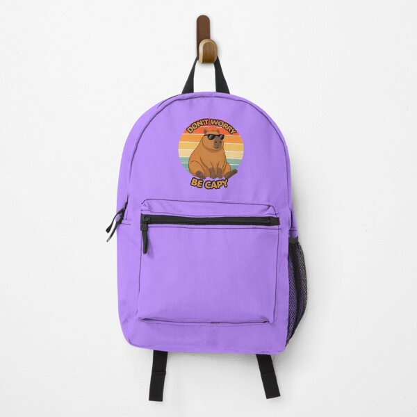 Item preview, Don't Worry Be Capy Retro Sunset Funny Animal designed and sold by Créative touche .
