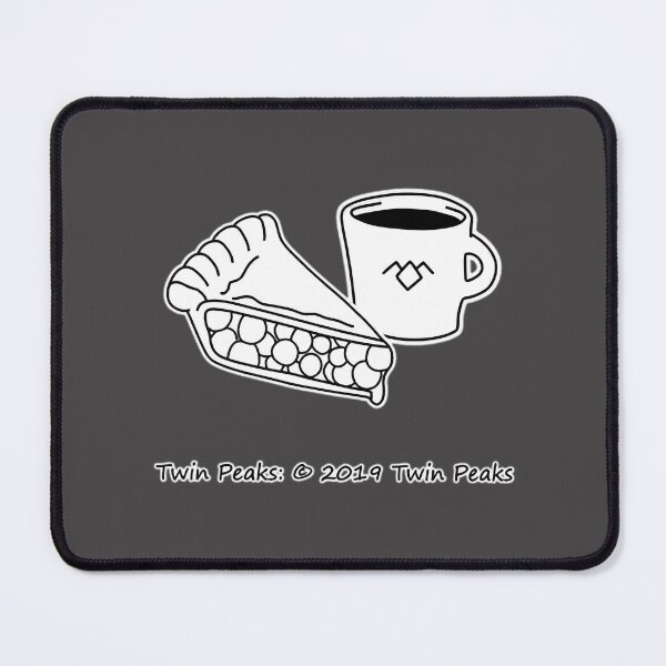 Item preview, Cozy Twin Peaks Inspired Coffee and Pie Illustration Design designed and sold by OssamBec.
