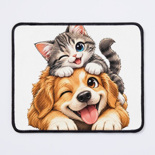 Item preview, Adorable cat and dog love designed and sold by urbanshop7.