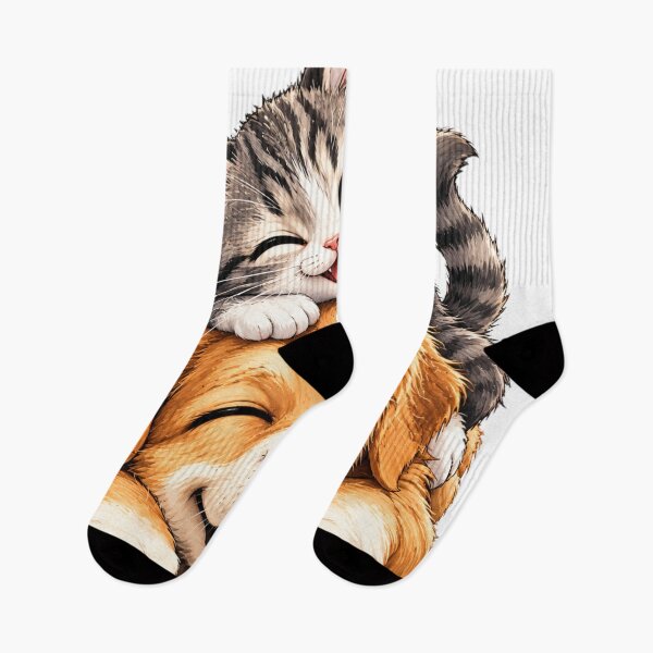 Item preview, Adorable cat and dog love designed and sold by urbanshop7.