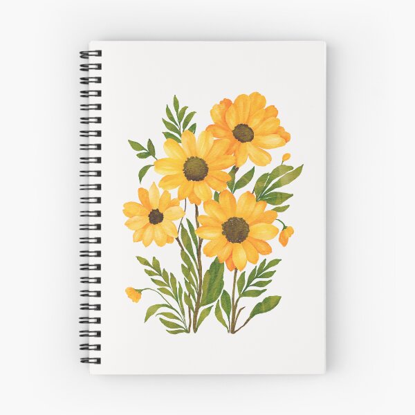 Item preview, Yellow mini sun flower bouquet watercolour floral art  designed and sold by moteemade.