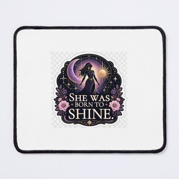Item preview, She Was Born to Shine | Celestial Women Empowerment Sticker ✨? designed and sold by KabirShadija.