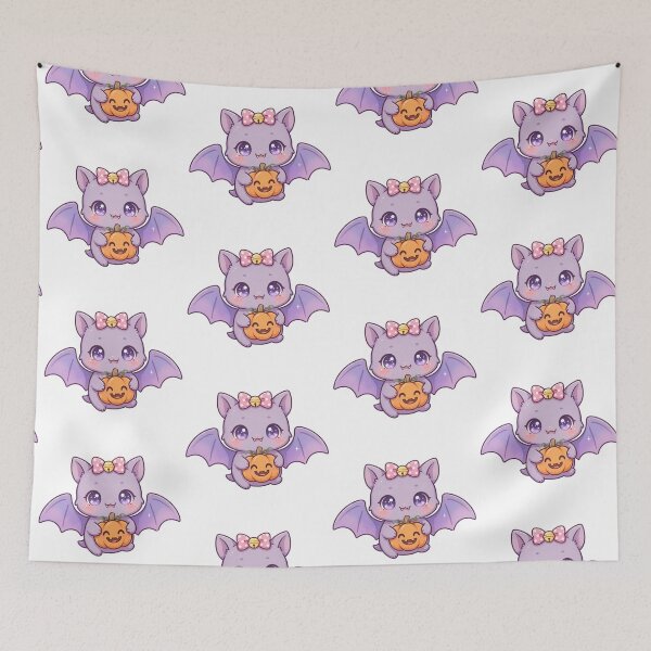 Item preview, Cute bat with pumpkin  designed and sold by priyankajustine.