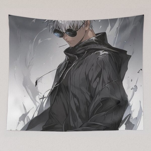Item preview, Gojo Satoru Black Hoodie Sunglasses – Jujutsu Kaisen Art designed and sold by frantuliuss.