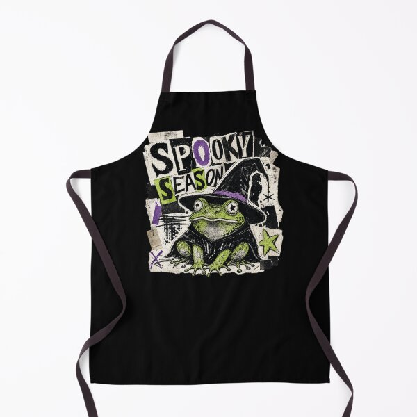 Item preview, Spooky Season Frog Vintage Zine T-Shirt | Witch Hat Toad Paper Collage Halloween Gift designed and sold by illeN-Art-World.