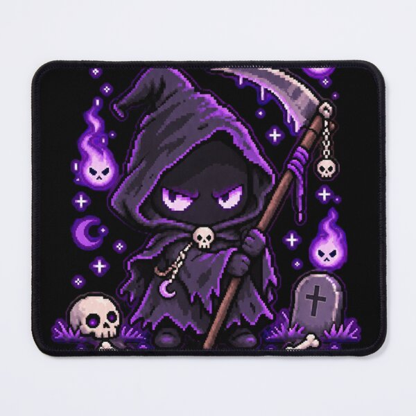 Item preview, Lil' Reaper Cute Dark Pixel Art designed and sold by Ashen Threads Studio.