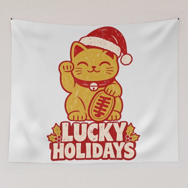 Item preview, Maneki Neko Lucky Cat Christmas Santa designed and sold by Yellowriversss.