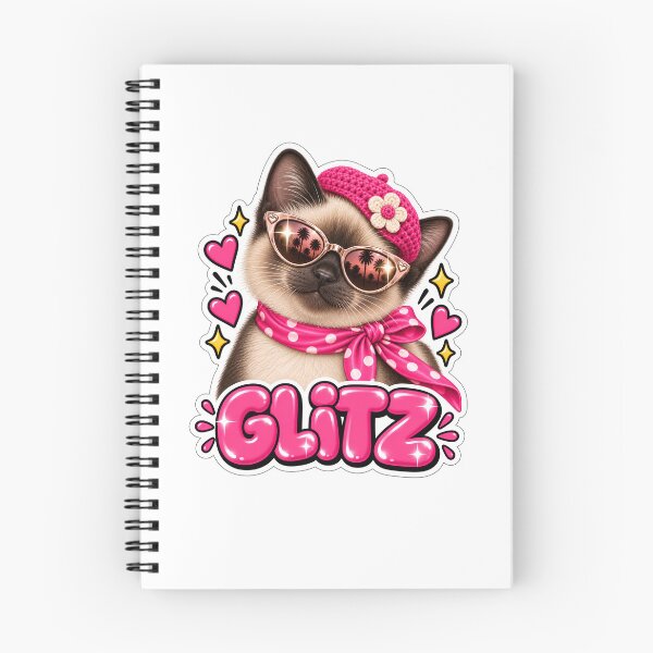 Item preview, Glitz Siamese Cat – Pink Retro Sunglasses Coquette Kitty designed and sold by AnyMar2023.