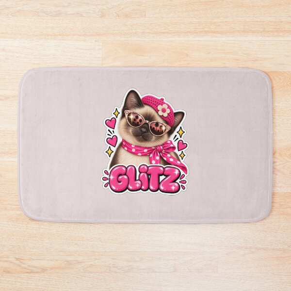 Item preview, Glitz Siamese Cat – Pink Retro Sunglasses Coquette Kitty designed and sold by AnyMar2023.