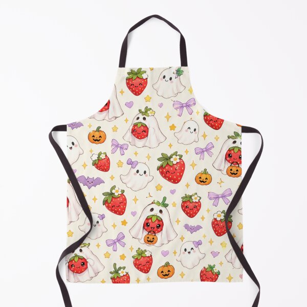 Item preview, Cute Spooky Strawberry Ghost Halloween Kawaii Pattern designed and sold by Moonlight Studio.