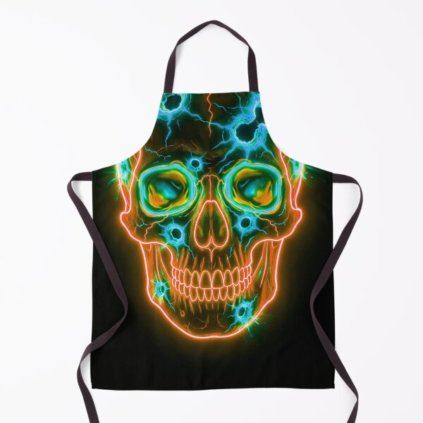 Item preview, ORANGE NEON SKULL WITH BULLET HOLES designed and sold by NOIMION DIGITAL ART.