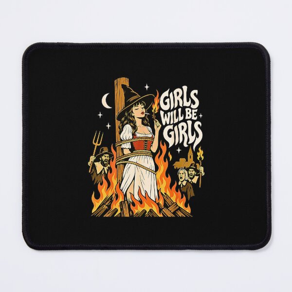 Item preview, Girls Will Be Girls Funny Witch Cigarette Tarot Card designed and sold by Byhergawaa.