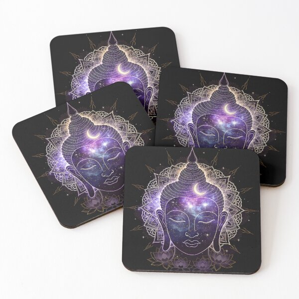 Item preview, Cosmic Buddha Galaxy Lunar Mandala Lotus designed and sold by NeuralLoft Frequency.