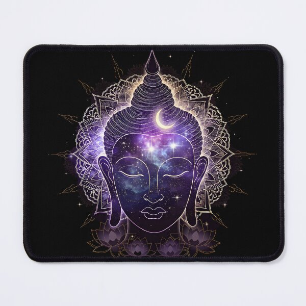 Item preview, Cosmic Buddha Galaxy Lunar Mandala Lotus designed and sold by NeuralLoft Frequency.