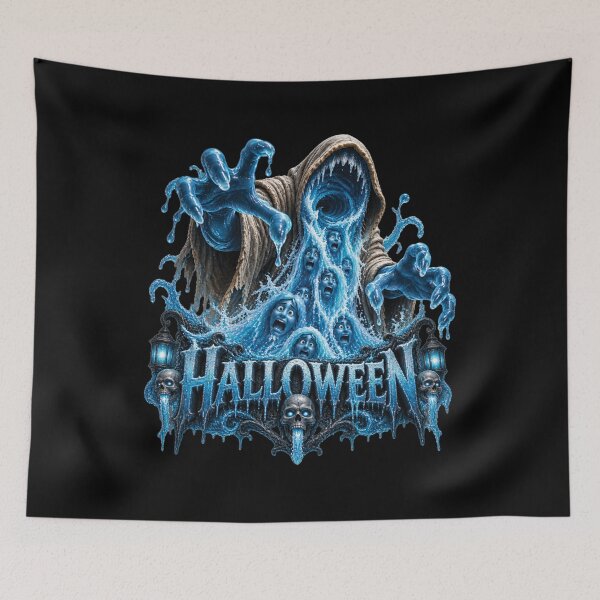 Item preview, Spooky Water Monster Halloween Phantom Horror Art designed and sold by M. Mamdouh Artworks.
