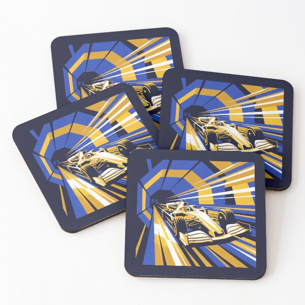 Item preview, F1 Racing Car Speed Tunnel Blue Yellow Motorsport Graphic designed and sold by KiwiRider.