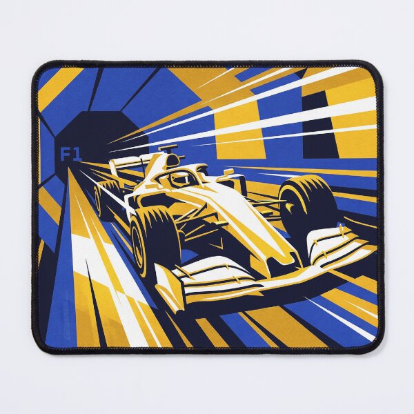 Item preview, F1 Racing Car Speed Tunnel Blue Yellow Motorsport Graphic designed and sold by KiwiRider.