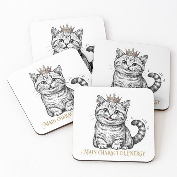 Item preview, Main Character Energy Cat designed and sold by PrintforDesign.