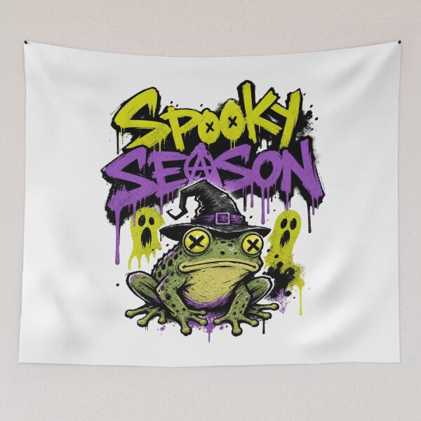 Item preview, Spooky Season Graffiti Frog T-Shirt | Dripping Lime Green Purple Witch Toad Gift designed and sold by illeN-Art-World.