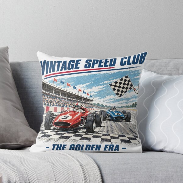 Item preview, Vintage Speed Club - The Golden Era Retro Racing Cars Finish Line Poster designed and sold by AgdBol.