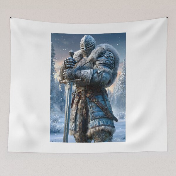 Item preview, Imposing Ice Knight in a Snowy Landscape Scene designed and sold by Artessie.