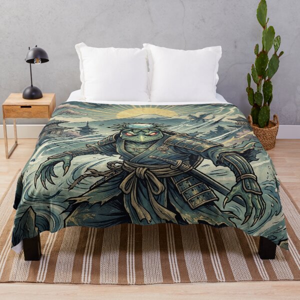Item preview, Japanese Kappa Warrior - Yokai Art designed and sold by Lucid Dream Pixel.