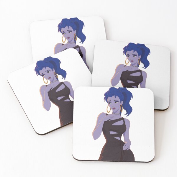 Item preview, Goth Purple Skin Girl Evening Dress - Retro 90s Cartoon Style designed and sold by  Hollow Moon Studios..
