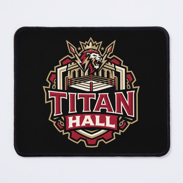 Item preview, Titan Hall Heavyweight Professional Wrestling Arena Emblem designed and sold by Dogy Corgi.