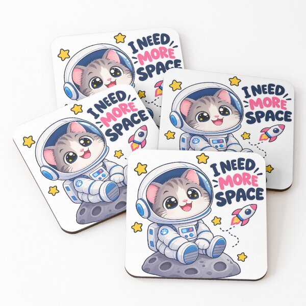 Item preview, Cute Astronaut Cat – I Need More Space Funny Kawaii Animal designed and sold by JrNergal.