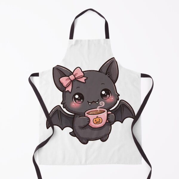 Item preview, Cute black bat with coffee mug  designed and sold by priyankajustine.