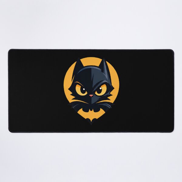 Item preview, Dark Hero Cat - Black Cat Superhero Portrait Yellow Eyes designed and sold by Retro Whiskers.