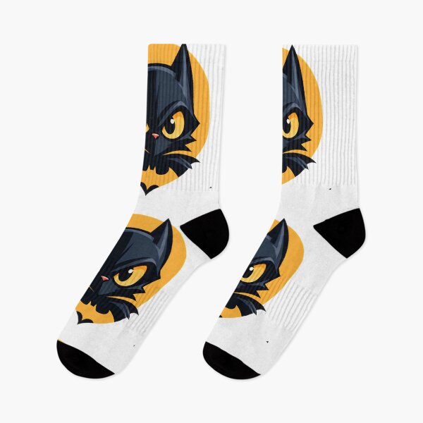 Item preview, Dark Hero Cat - Black Cat Superhero Portrait Yellow Eyes designed and sold by Retro Whiskers.