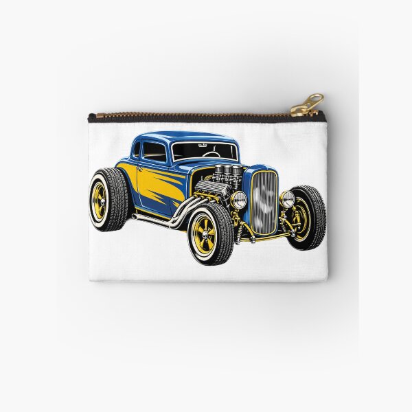 Item preview, Retro Hot Rod Speed Club - Vintage Blue and Yellow Custom Car  designed and sold by AgdBol.